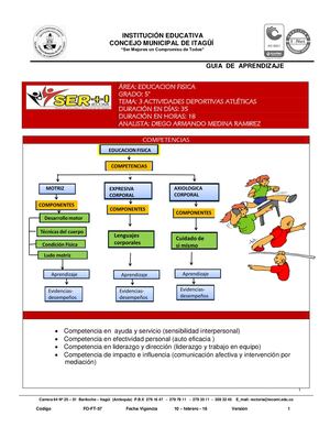 EDU FISICA 5° - GUIA N°3 - Actividades Predepotivas Atléticas