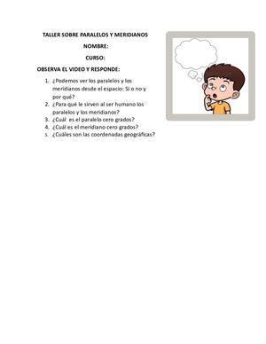 Taller Sobre Paralelos Y Meridianos