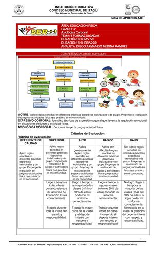 EDU FISICA 4° GUIA 4 Axiológica Corporal Formas Jugadas
