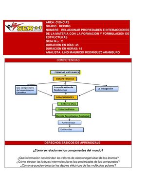 CIENCIAS 10° TEMA #2 ENLACES QUÍMICOS Y NOMENCLATURA