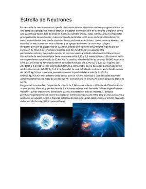 Estrella De Neutrones