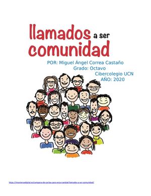 VIVIR EN COMUNIDAD UN LLAMADO DE DIOS
