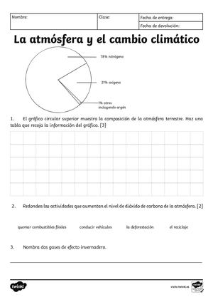 La Atmósfera y el cambio climático