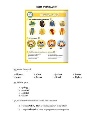 Corrección Inglés 3º Día 24