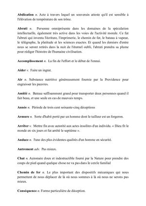 Dictionnaire du Diable de Ambrose Bierce