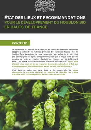 Filière houblon bio régionale