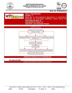 HUMANIDADES 10° GUIA N°3