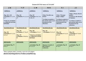 Temporalización 2 3º B