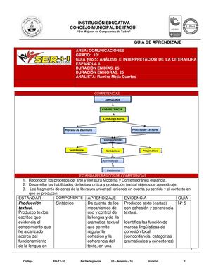 COMUNICACIONES 10° GUIA N°5