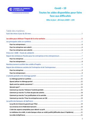 Calameo Covid 19 Guide Cci France Aides Maj 26 Mars