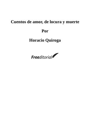 Cuentos De Amor De Locura Y Muerte