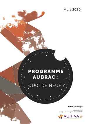 PROGRAMME AUBRAC : QUOI DE NEUF ?