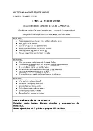 Corrección Lengua Y Naturales 6º Día 26