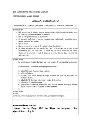 Corrección Lengua Y Naturales 6º Día 25