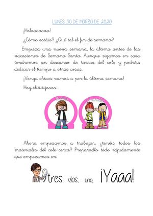 Tarea Lunes 30 Marzo