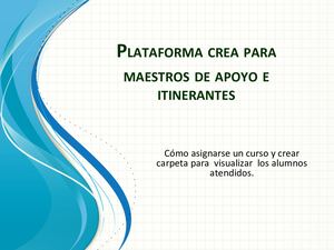 Presentación Para Maestros De Apoyo