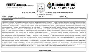 Planificación  Historia  3er año Pcia Bs As 2020