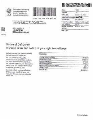Irs 2017 3219n And Response Letter Redacted