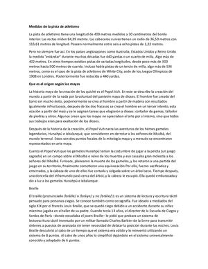 Medidas De La Pista De Atletismo