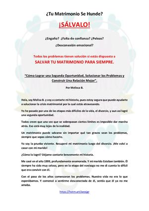 Salva Tu Matrimonio Para Siempre