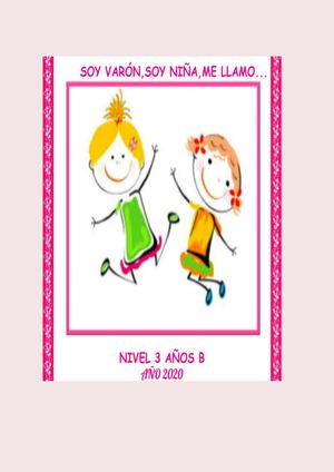 Proyecto Soy Varón,soy Niña,mellamo