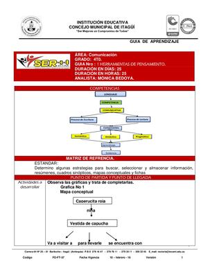COMUNICACIÒN 4º Guía Nº1