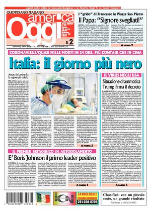 America Oggi 28 Marzo 2020