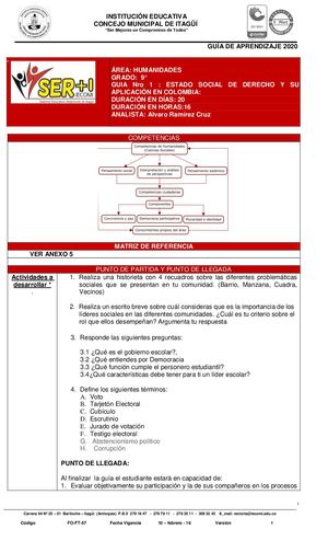 Humanidades 9º Guia N°1