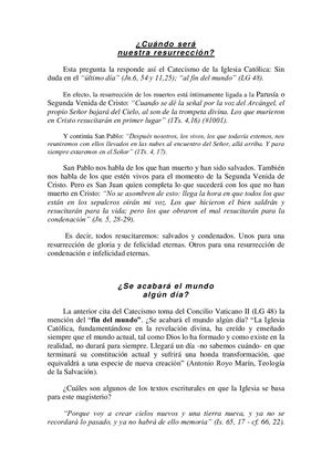 Apuntes De Escatologia