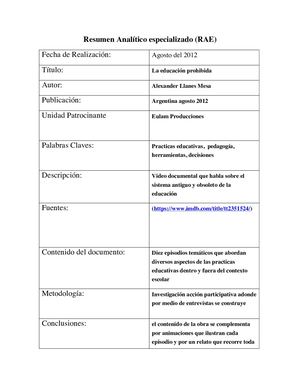 Resumen Analítico Especializado