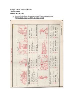 Guía De Trabajo De Inglés Para 701 702 703 Marzo2020