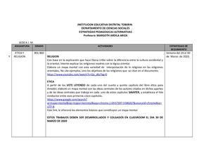 30 De Marzo De 2020 Si Etica Y Religion