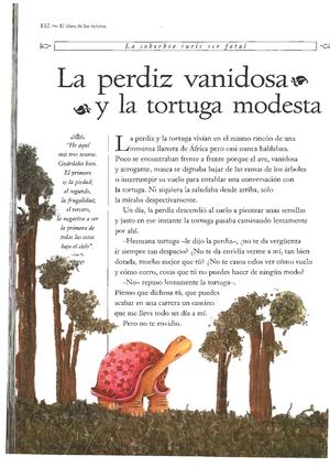16- Humildad - 2 - La Perdiz Vanidosa Y La Tortuga Modesta