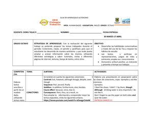 Aprendizaje Autonomo 2 Grado 8
