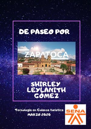 Bitácora Paseo Por Zapatoca
