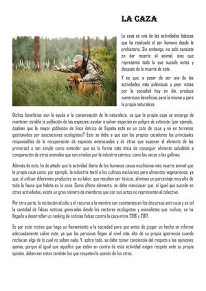 Manifiesto Sobre La Caza