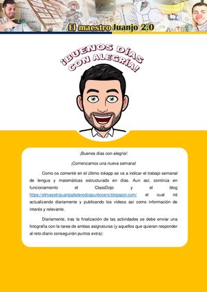 Tarea Semanal 30  de marzo al 2 de abril + Semana Santa