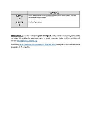 Temporalización 2 Tecno 3º A
