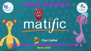 Matific Agregar Contenido