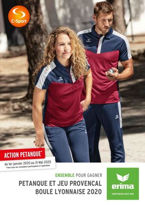 Erima Pétanque 2020 : C-Sport.fr