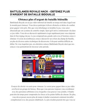 BATTLELANDS ROYALE Astuce - OBTENEZ PLUS D'ARGENT DE BATAILLE BIDOUILLE