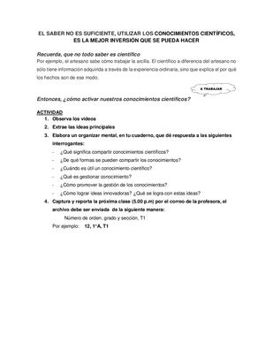 El Saber No Es Suficiente