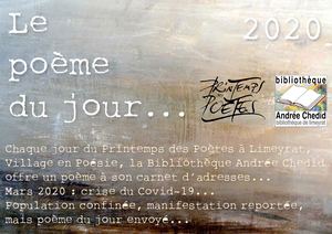 Le Poème Du Jour 2020