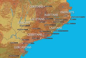 Mapa dels ibers a Catalunya