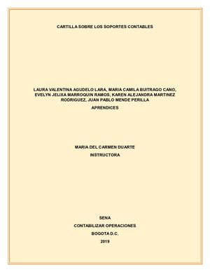 Cartilla Sobre Los Soportes Contables