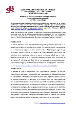1 Actividad Párrafo De Introducción