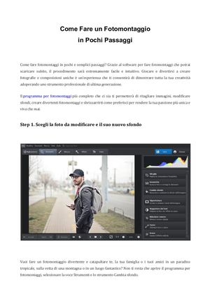 Come Fare Un Fotomontaggio
