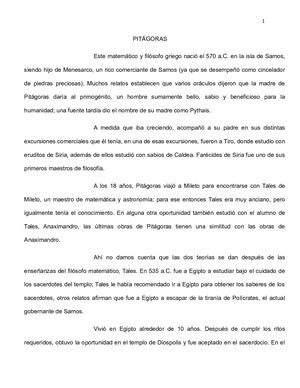 Biografía de Pitágoras