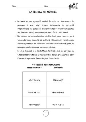 Fitxes La Banda De Música