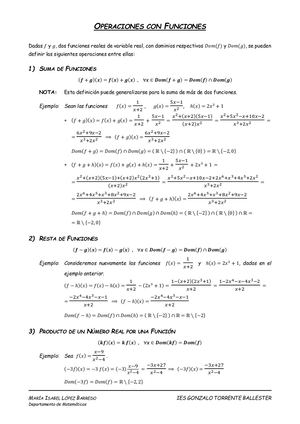 Operaciones Con Funciones
